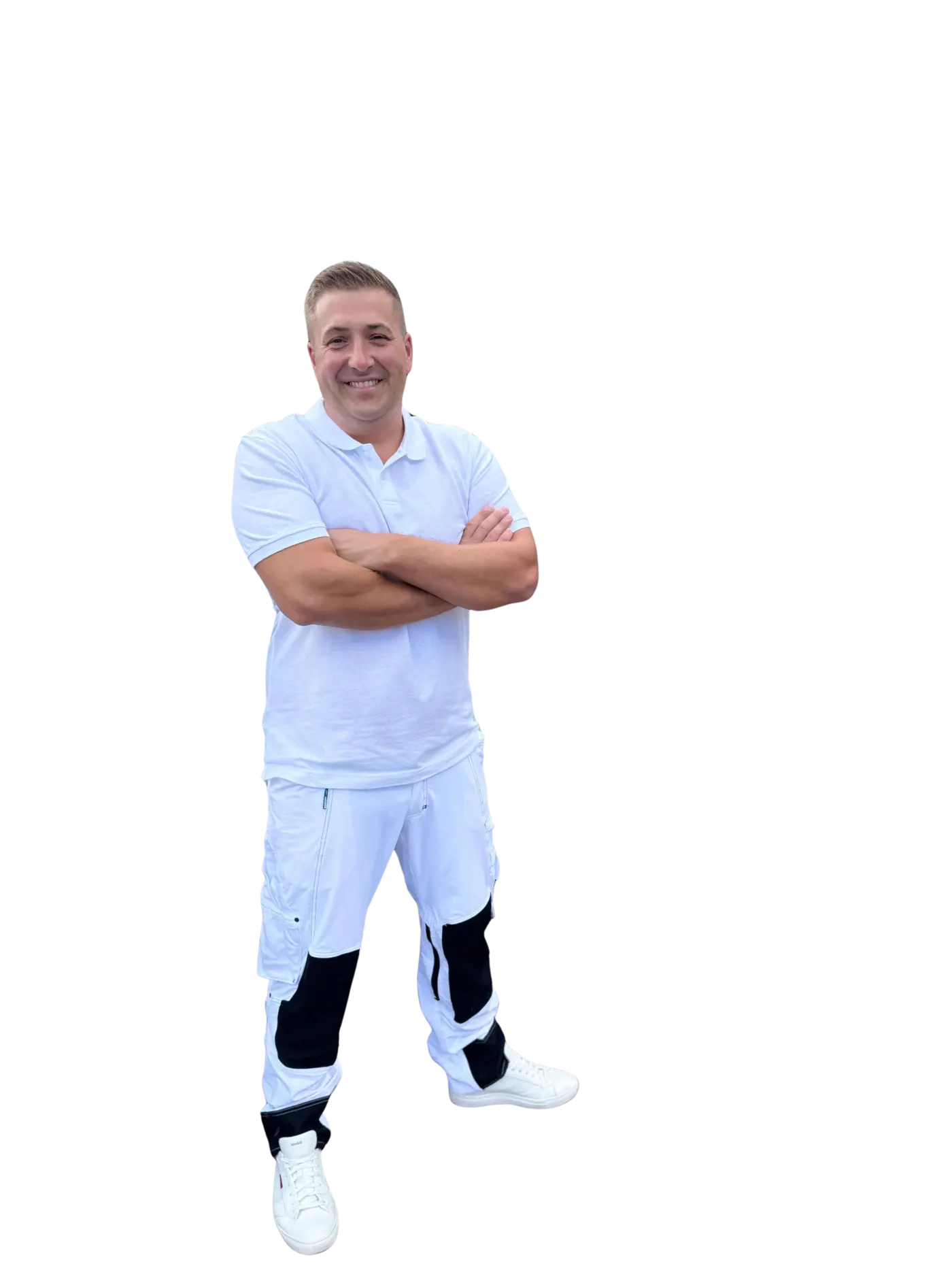 Professioneller Maler mit Werkzeug